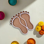 DropKart | ✨ Lakshmi Charan MDF Design | Set of 2 — Auspicious MDF Religious Footprint Decor Set