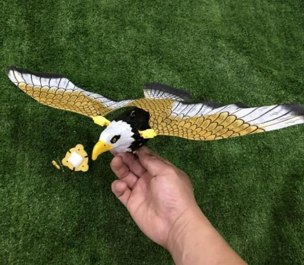 Realistic Flying Eagle Bird Toy with Spread Wings Hover Image