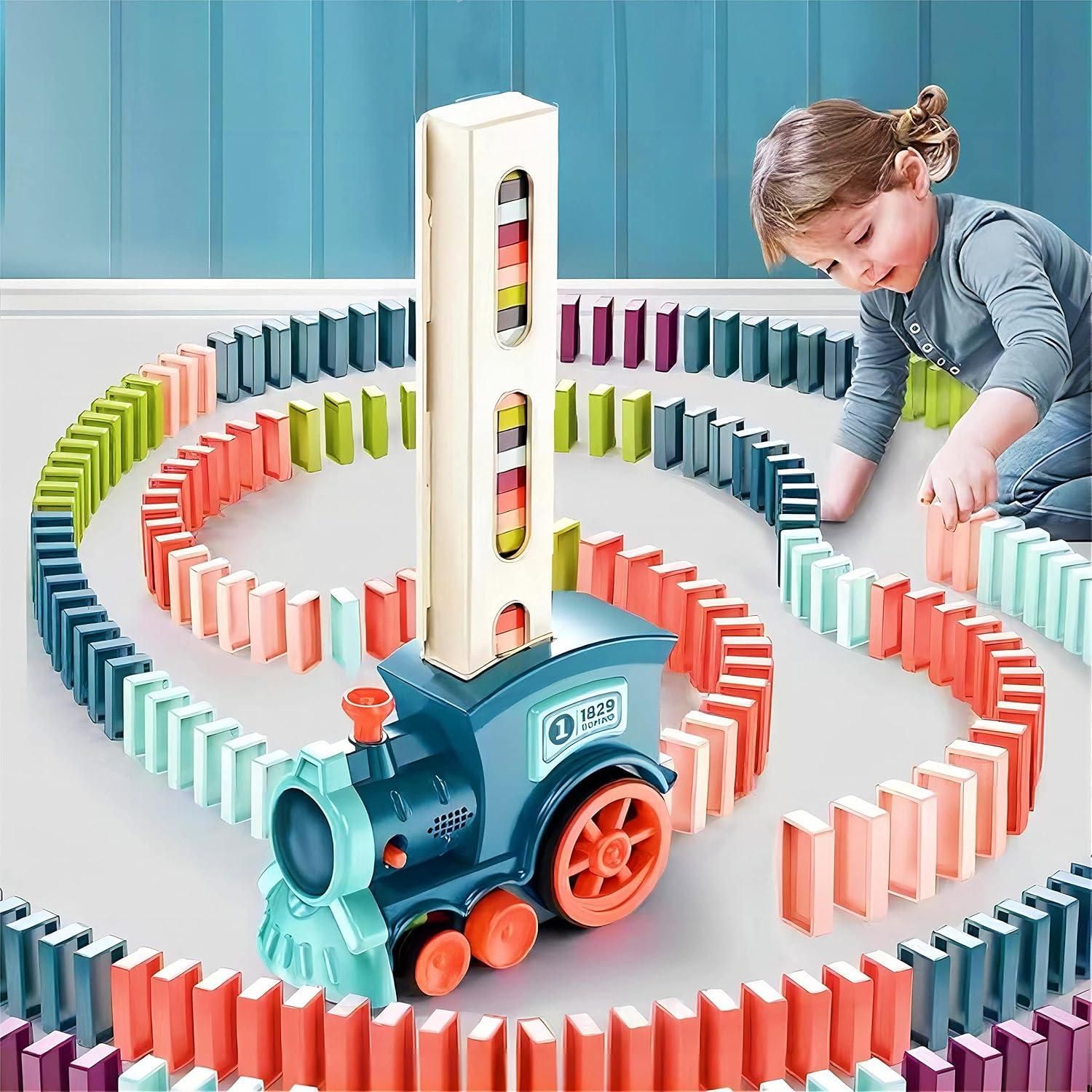 Train Toy Domino Set for Kids ? BPA-Free Plastic with Sound Effects�