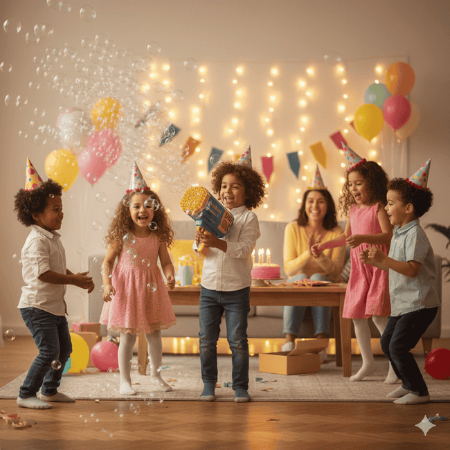 Automatic Bubble Gun Machine for Kids Hover Image