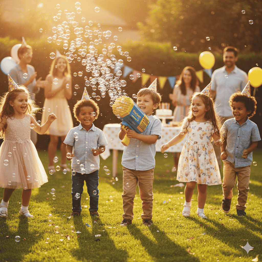 Automatic Bubble Gun Machine for Kids