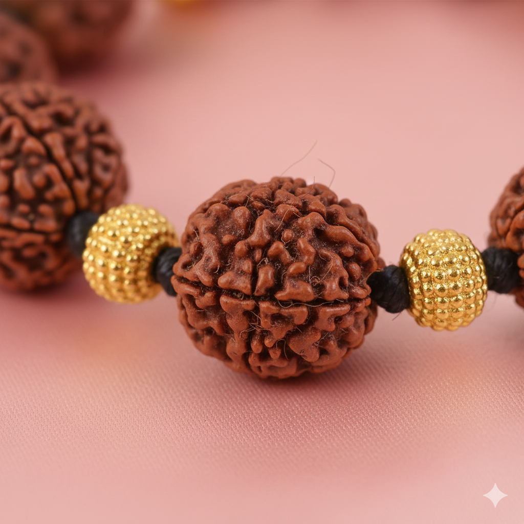 DropKart | Mahakal Trishul Pendant with Rudraksha Mala & Bracelet Combo