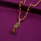 DropKart | Trishul Shivling Gold Pendant & Rudraksha Mala