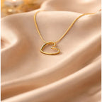 DropKart | ✨ Elegant Gold Heart Pendant Necklace for Women — Minimalist Love Charm Jewelry