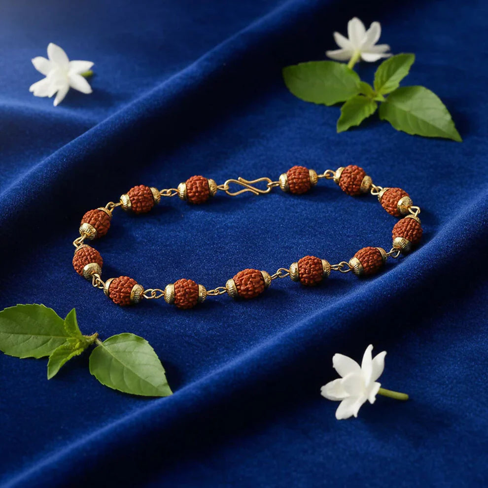 DropKart | Mahakal Trishul Pendant with Rudraksha Mala & Bracelet Combo