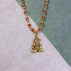 DropKart | Hanuman Pendant Gold Plated & Rudraksha Bead Mala