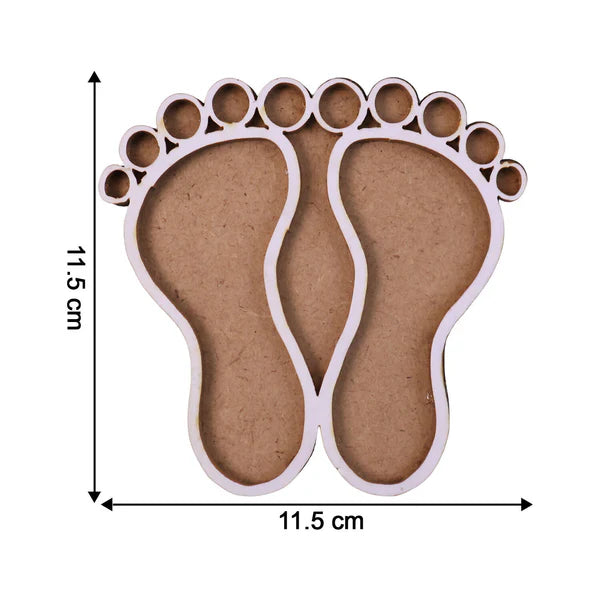 DropKart | ✨ Lakshmi Charan MDF Design | Set of 2 — Auspicious MDF Religious Footprint Decor Set Hover Image