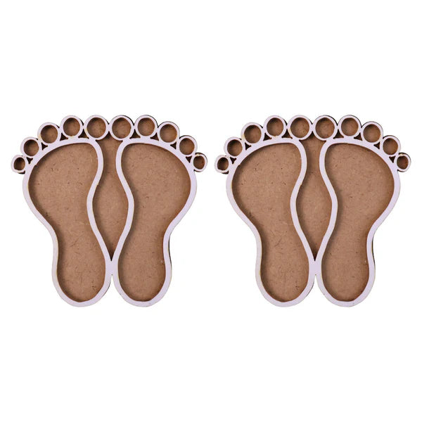 DropKart | ✨ Lakshmi Charan MDF Design | Set of 2 — Auspicious MDF Religious Footprint Decor Set